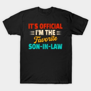 Its Official I'M The Favorite Son-In-Law Fathers Day T-Shirt